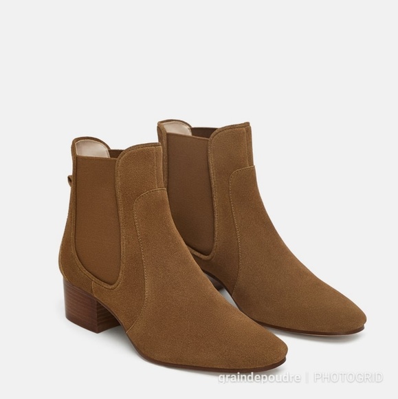 Zara Suede Leather Tan Chelsea Boot 36 37 38 39 42 - Picture 2 of 6